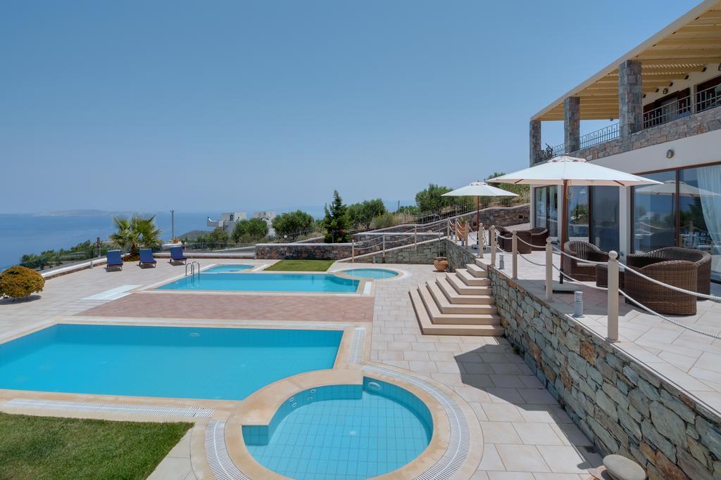 Sea Views At Villa Anemomylos With Heated Pool, Ping Pong And Tennis アギア・ペラギア エクステリア 写真