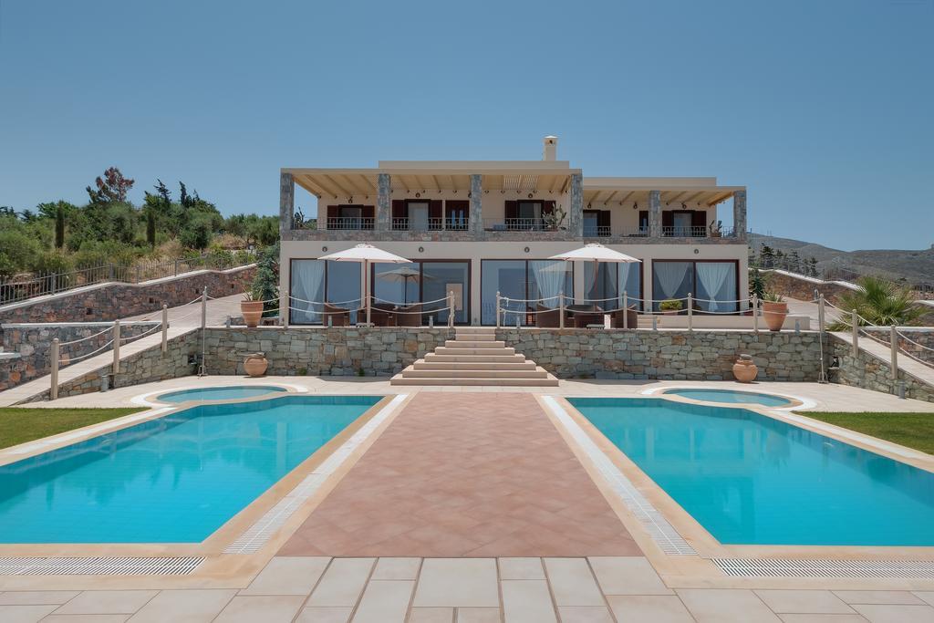 Sea Views At Villa Anemomylos With Heated Pool, Ping Pong And Tennis アギア・ペラギア エクステリア 写真