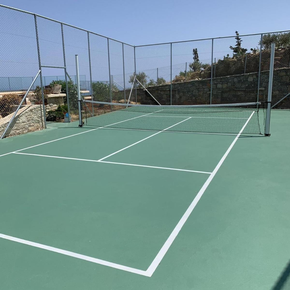 Sea Views At Villa Anemomylos With Heated Pool, Ping Pong And Tennis アギア・ペラギア エクステリア 写真